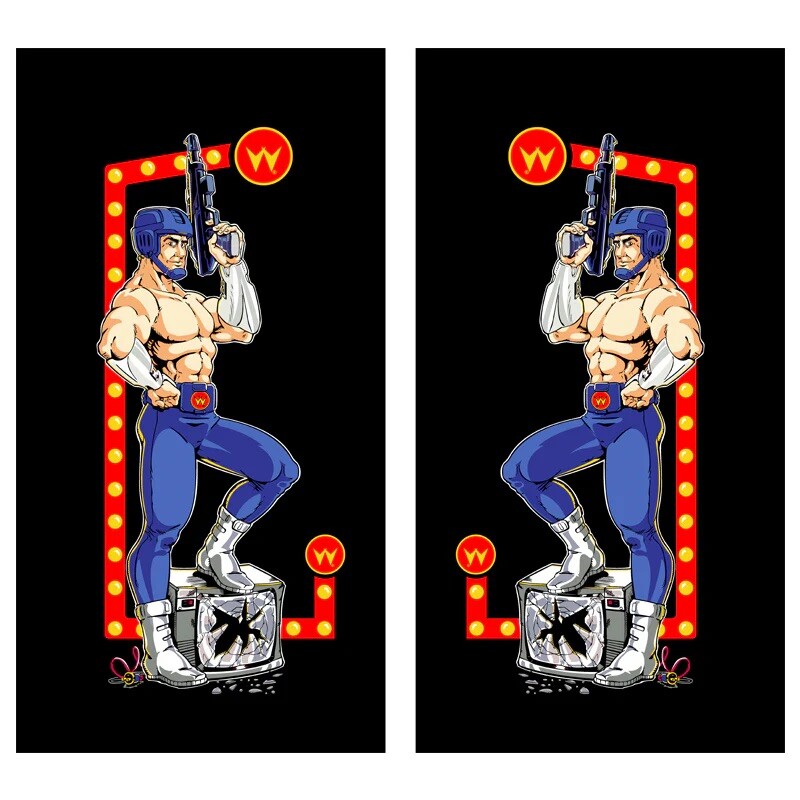 Smash TV 25” Arcade Side Art 2 Piece Set Laminated High Quality
