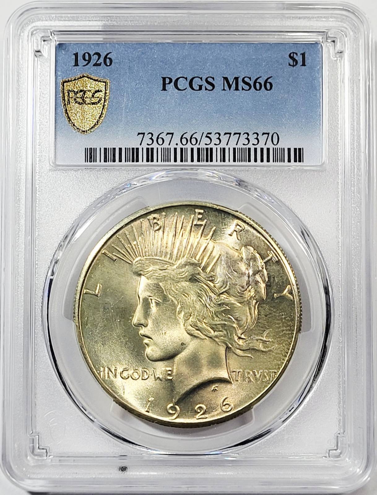 1926 P Peace Silver Dollar PCGS MS-66