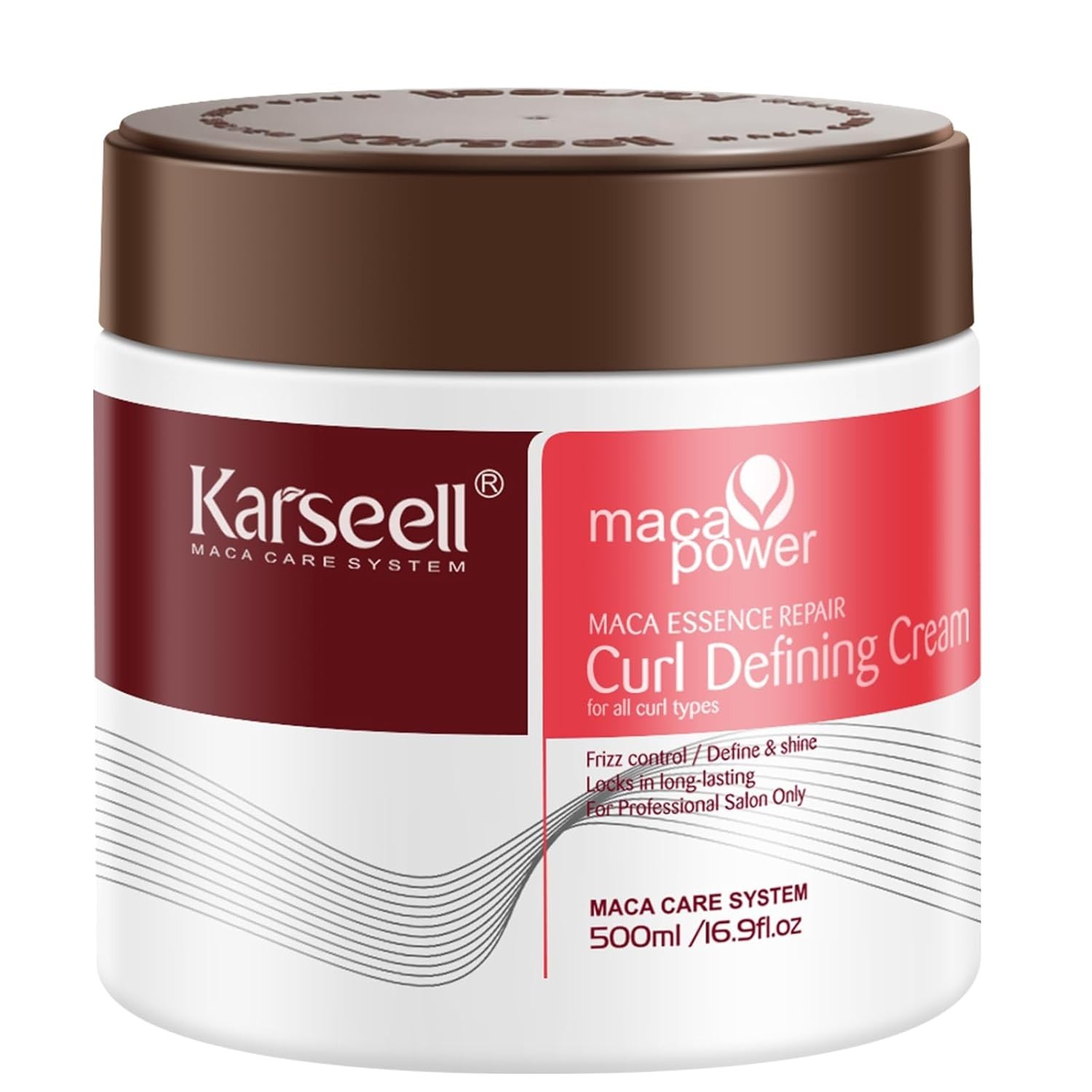 Karseell Curl Defining Cream Leave-In Styling Control Frizz Add Shine 500ml