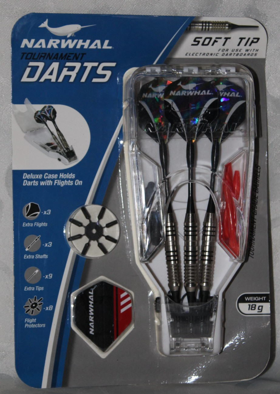Brand New Soft Tip Narwhal Tournament Darts 18g