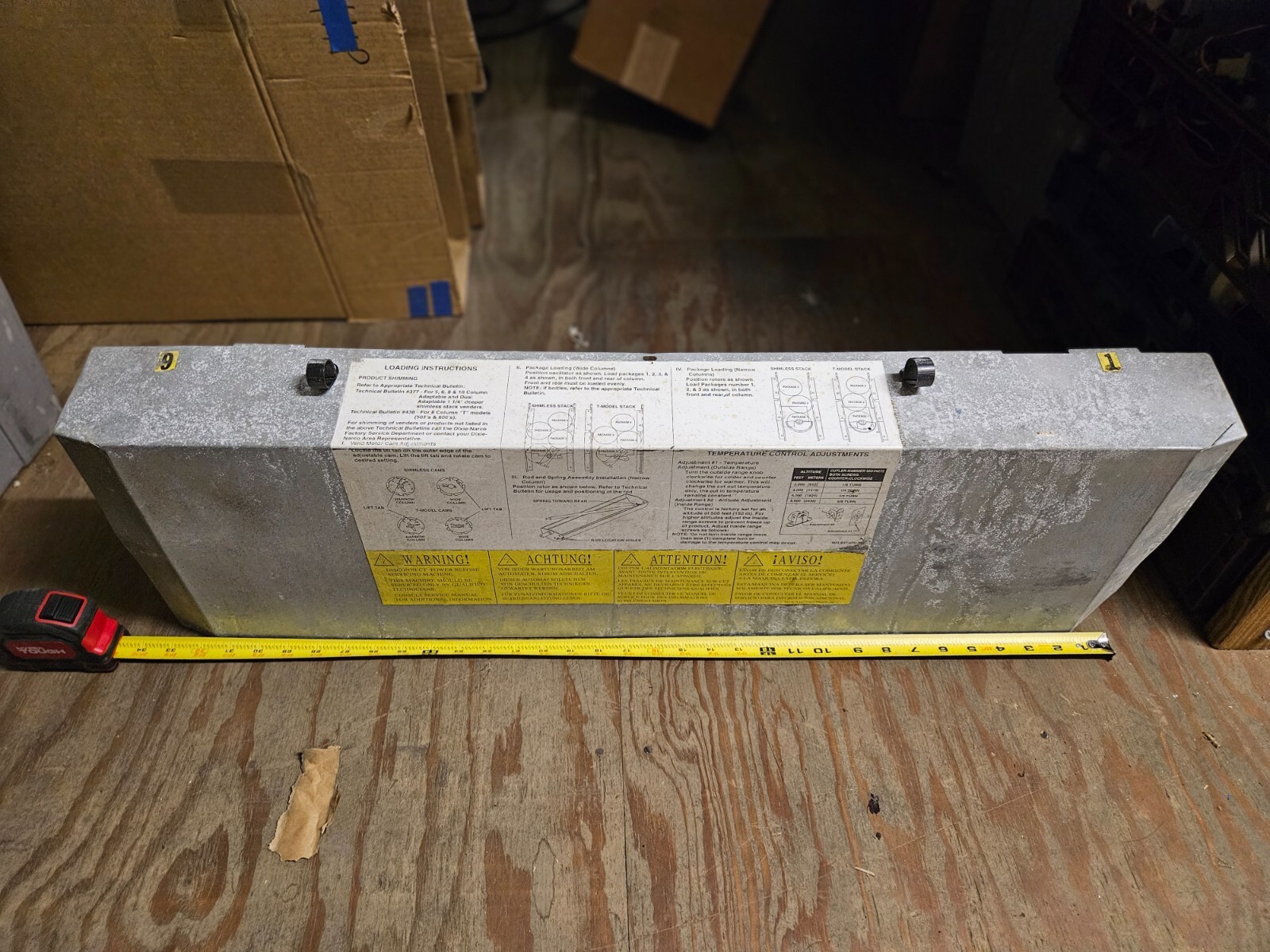 Dixie-Narco Galvanized Motor Cover 501E 600E E SERIES Soda Machine Vending 34"