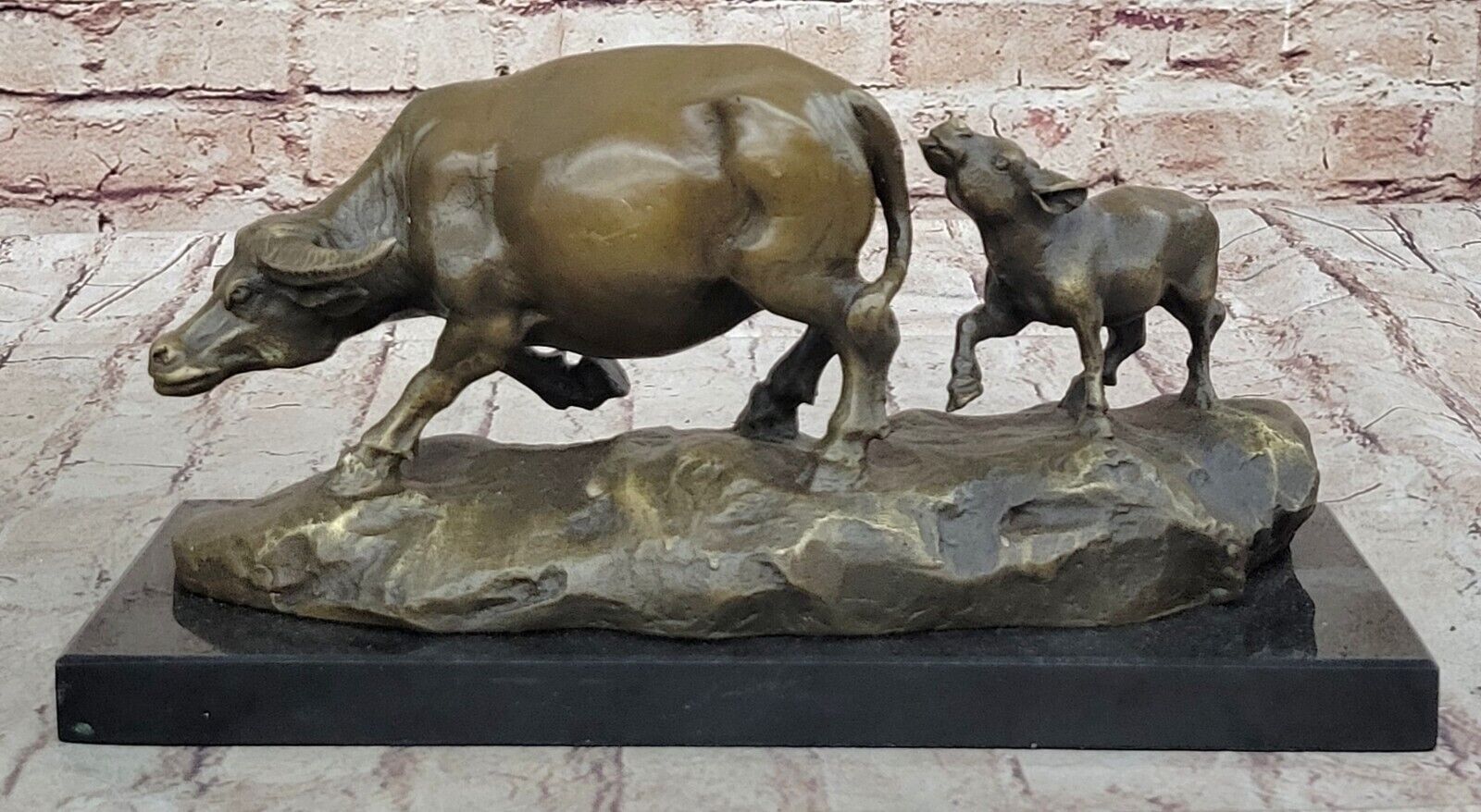 Handcrafted Vienna Bronze Bull Sculpture Abstract Modern Classic Artwork Sale