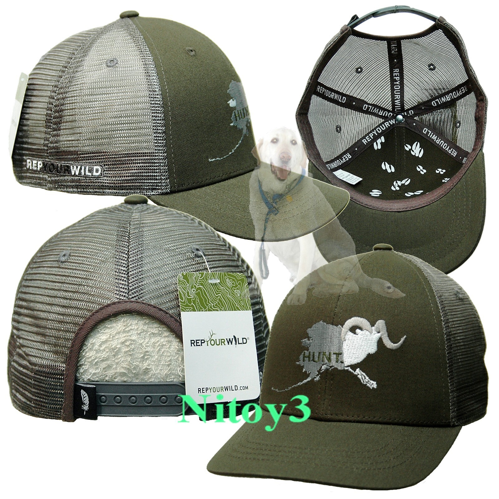 RepYourWater Alaska Ram Hunting Trucker Baseball Hat-Cap Men One Size