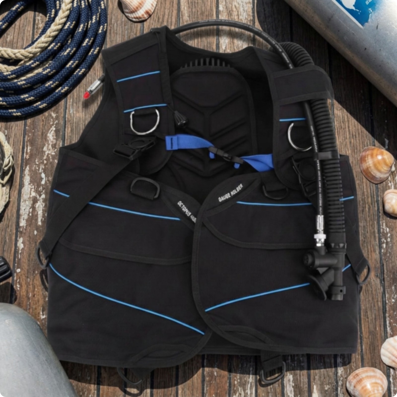 Jacket-Style BCD Adjustable Scuba BCD Padded for Recreational Divers