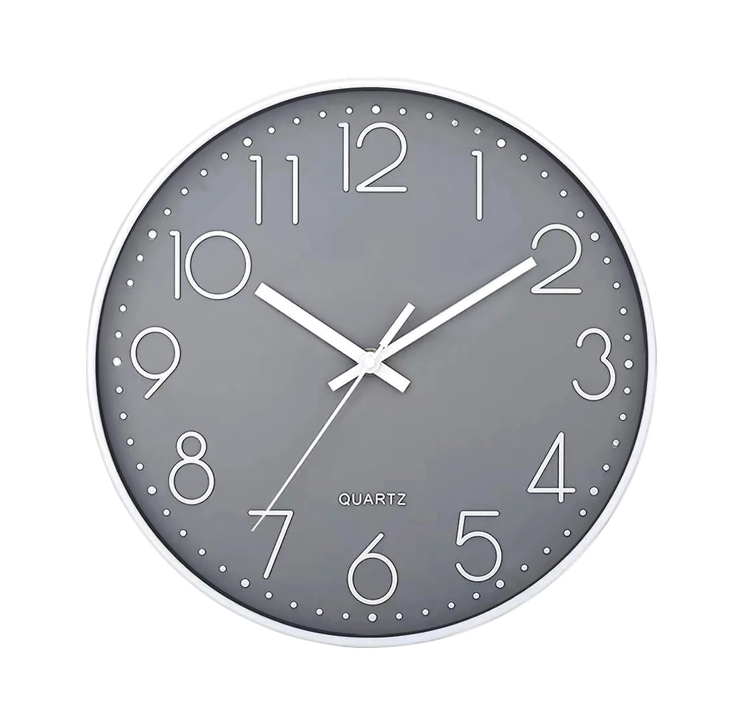 Wall Clock Silent & Non Ticking Modern Quartz Battery Operated Digital Quiet ...