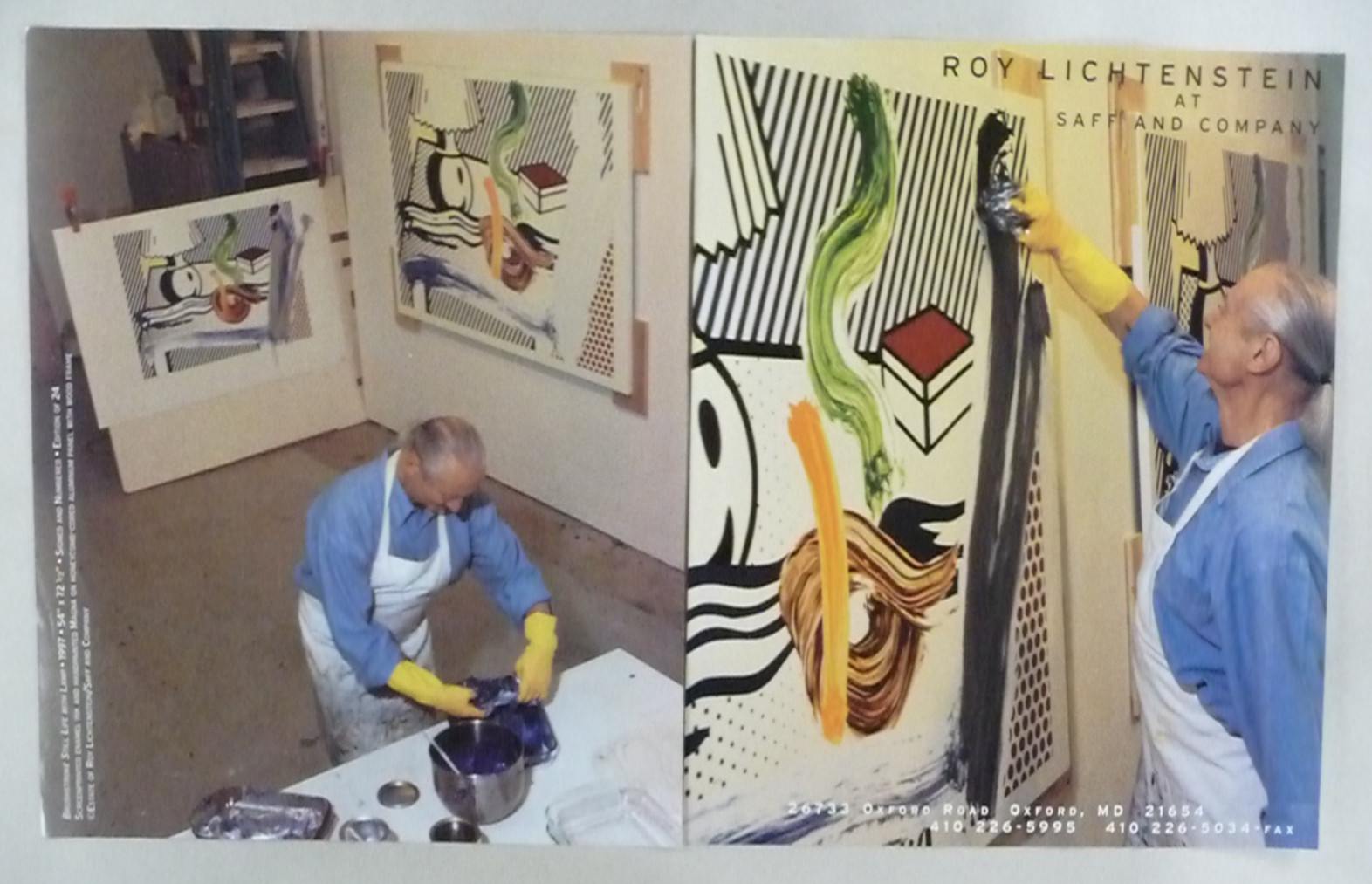 Roy Lichtenstain Double-Page MAGAZINE AD - 1998