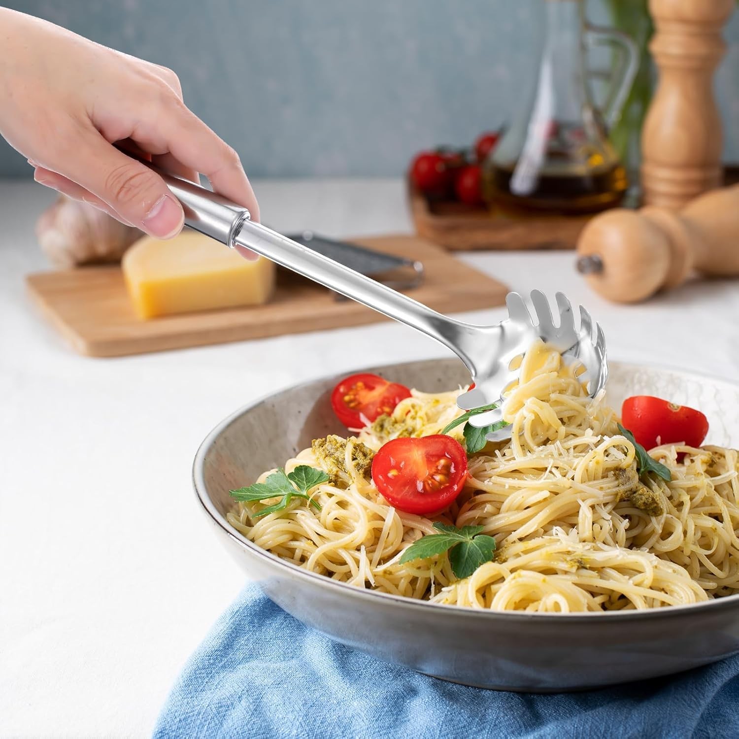 Pasta Spoon Stainless Steel Spaghetti Server Kitchen Tool