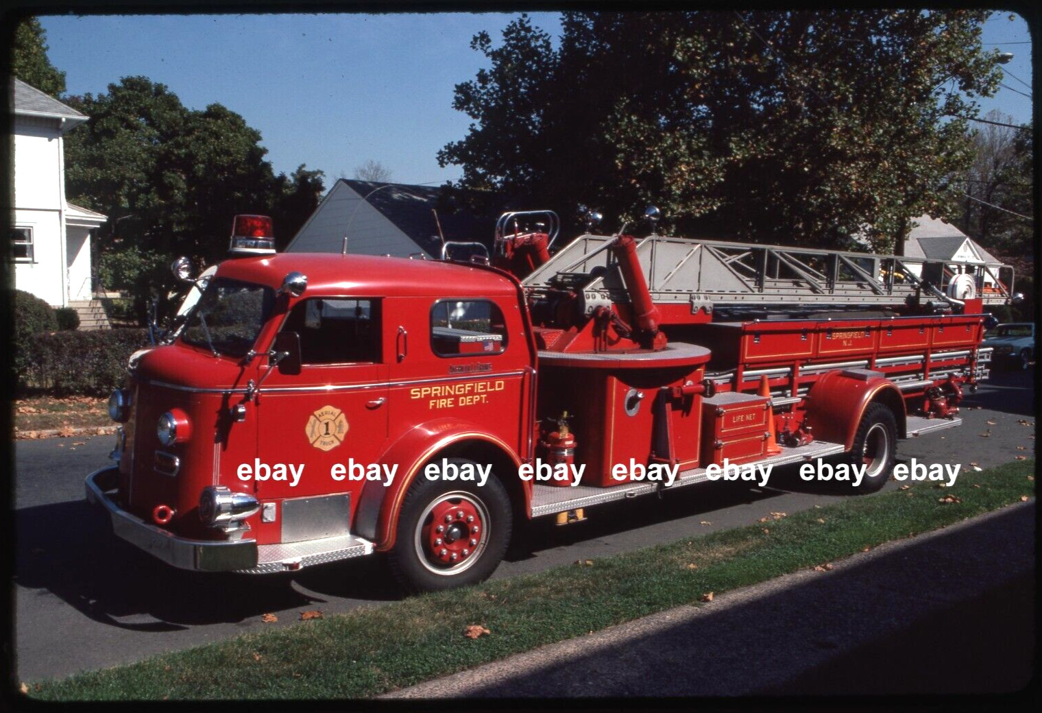 Springfield NJ 1958 American La France 85' Aerial Fire Apparatus Slide