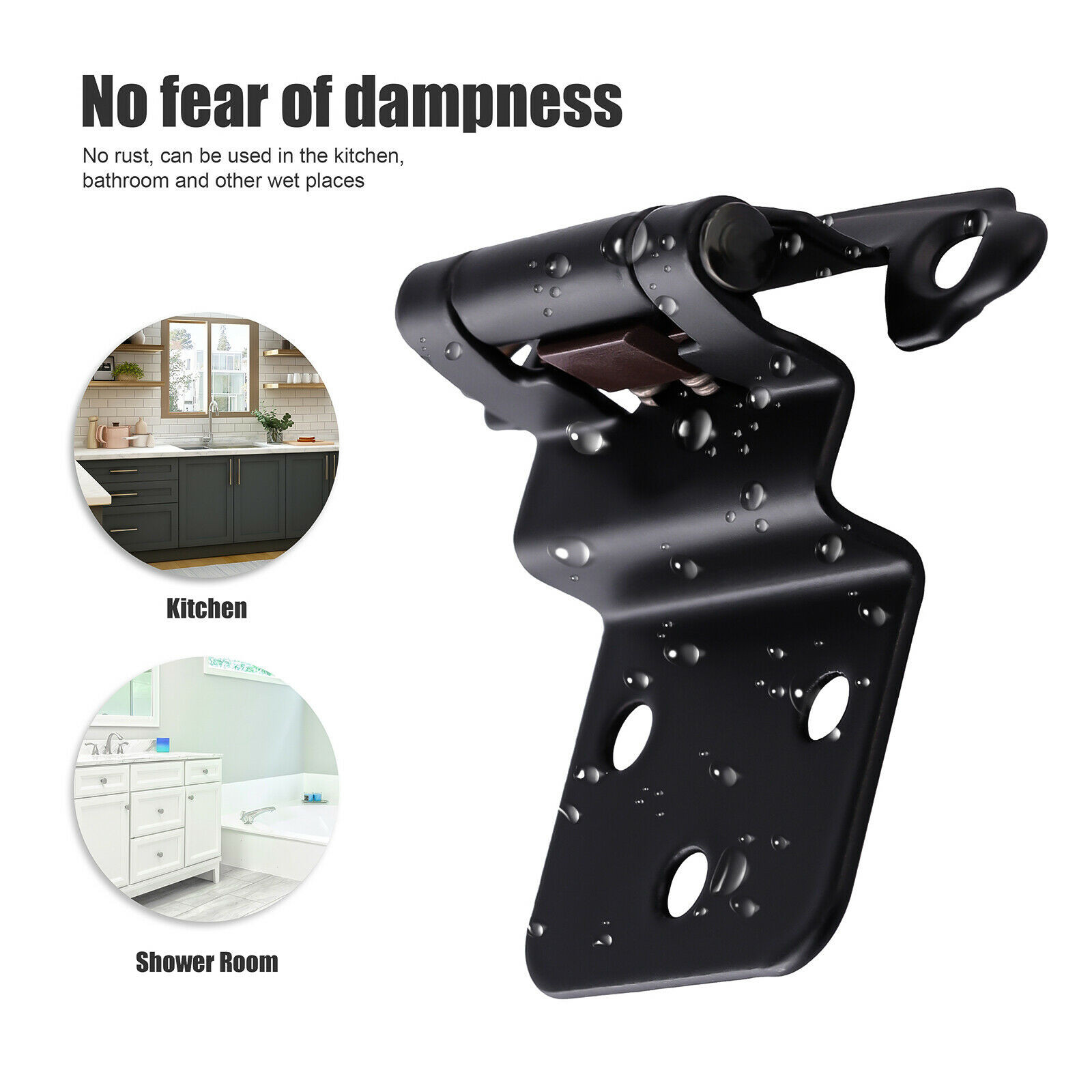 40Pcs 3/8" Overlay Kitchen Cabinet Door Hinges Self Closing Hardware Matte Black
