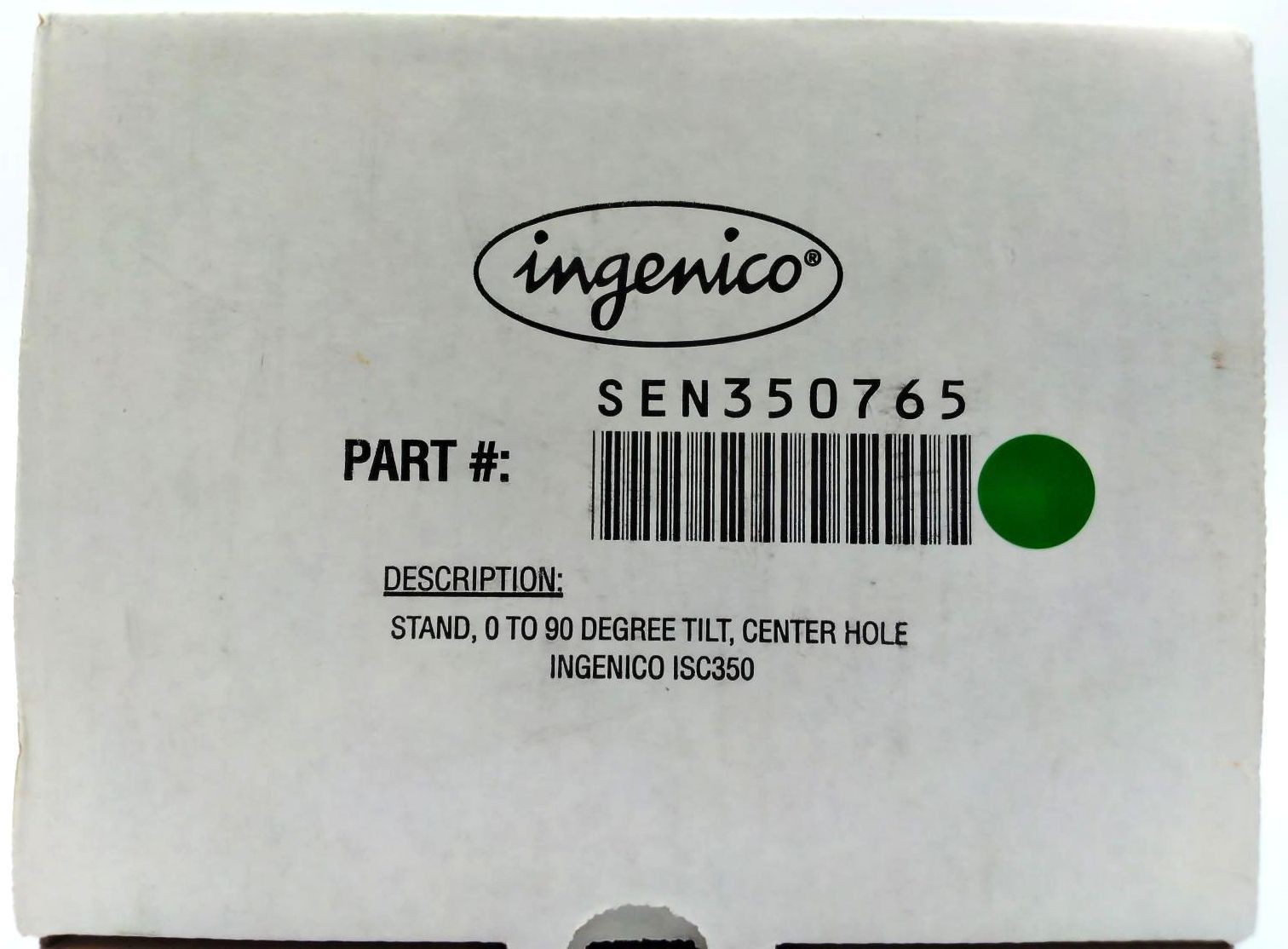 Ingenico ISC350 0-90 Degree Tilt with Center Hole POS Terminal Stand SEN350765