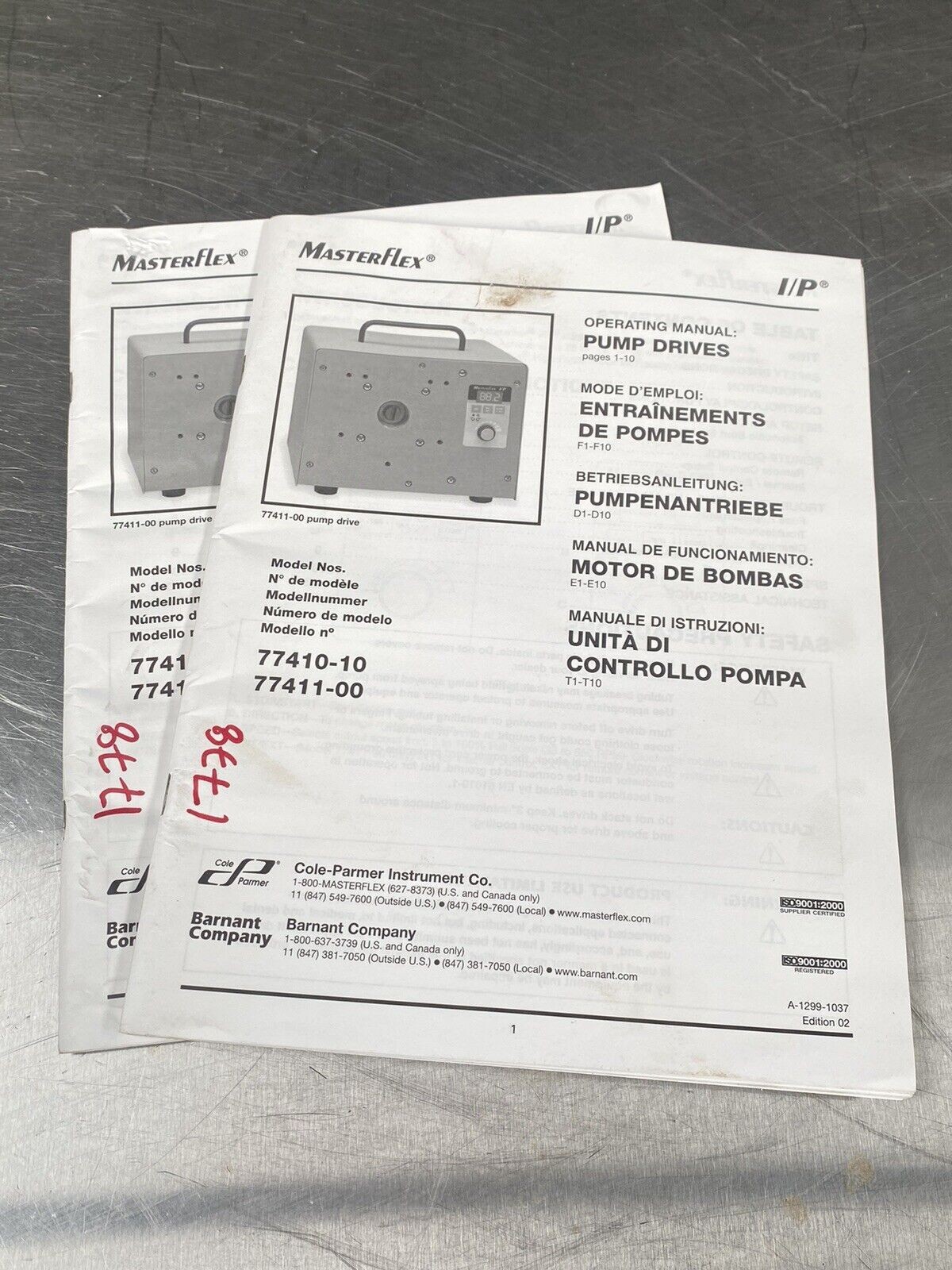 MasterFlex Pump Drive 77410-10 77411-00 - Users Manual / Instructions Book