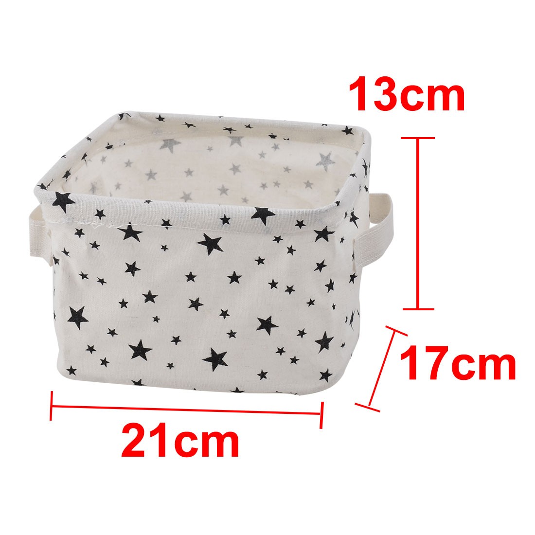 Desktop Fabric Star Pattern Makeup Sundries Storage Box Basket Closet