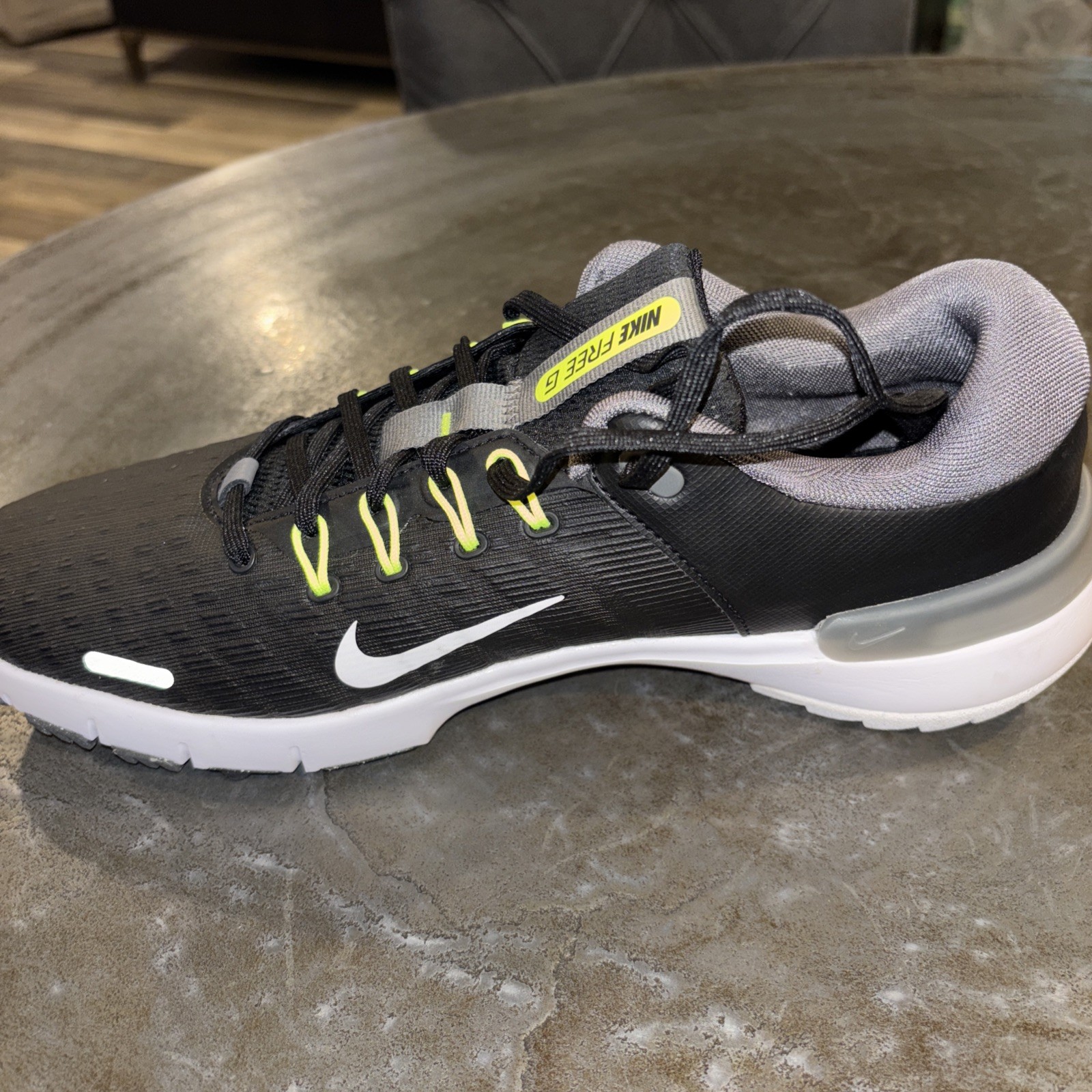 Nike Free Next Nature Size 9.5 Mens Black Iron Grey White Golf Shoes FN0332-001