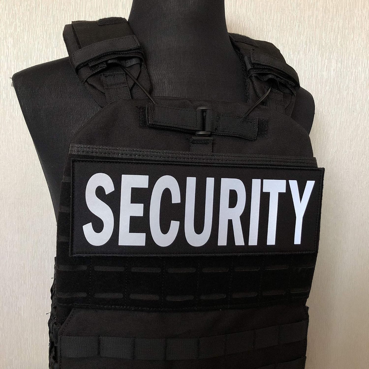 Gray Reflective 11x4 Inch Back Panel Patch with Easy Hook and Loop Mounting