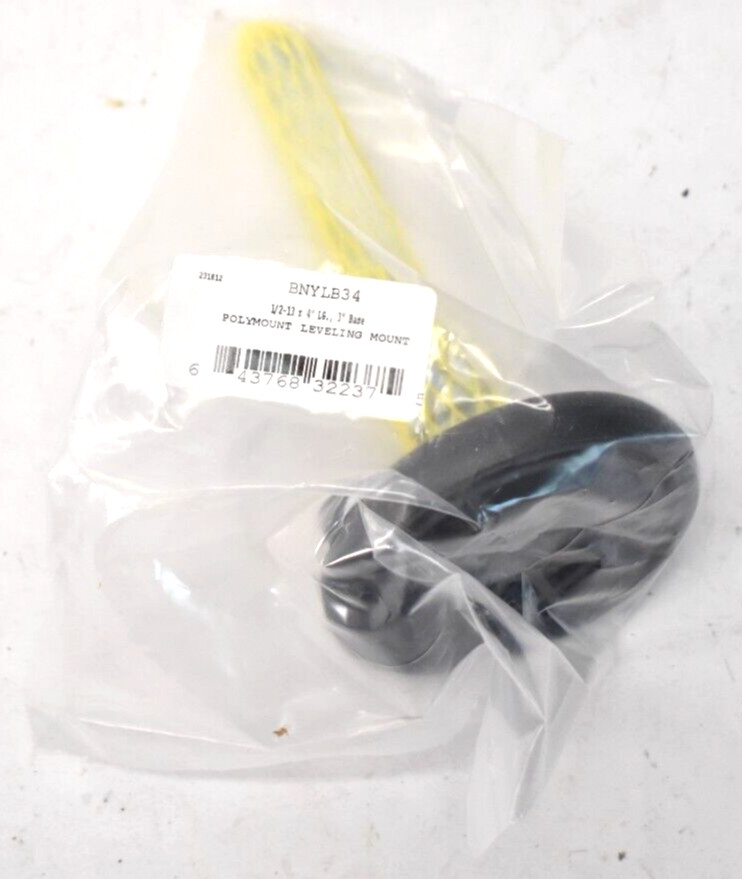 S&W Leveling Mount Non Skid Pad 1/2"-13 x 4" Bolt BNYLB34 3" Base Polymount