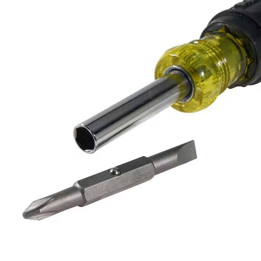 Klein Tools 32476 Multi-Bit Screwdriver / Nut Driver 5-in-1 Phillips Slotted NEW