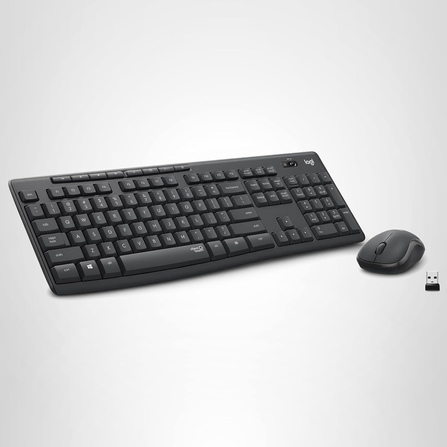 Logitech MK295 Silent Wireless Keyboard & Mouse Combo Quiet Keys Black