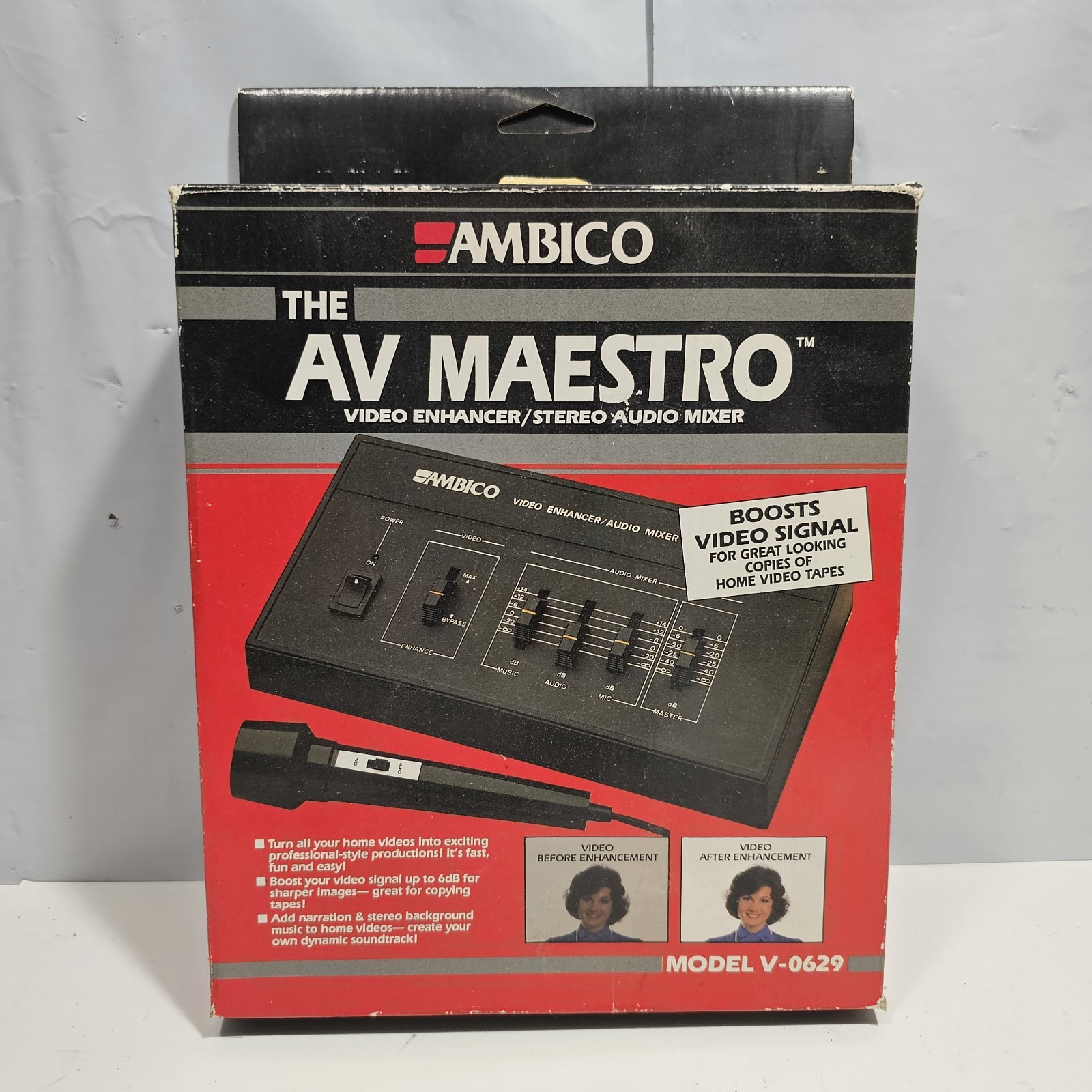 AMBICO-AV Maestro-Video Enhancer/Stereo Audio Mixer-Model V-0629-w/ Mic
