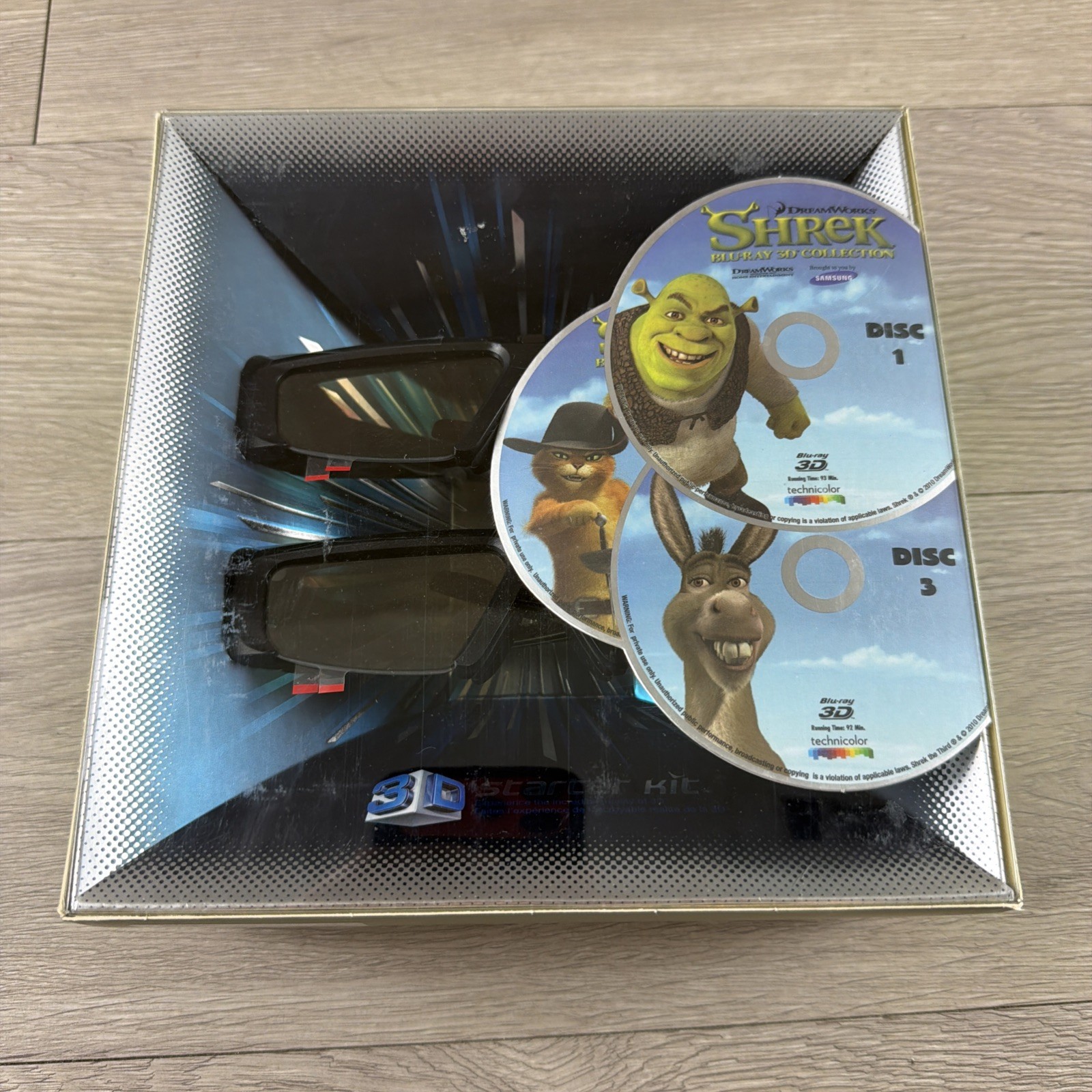 Samsung 3D Glasses Starter Kit 2011. (2) 3D Glasses. Shrek 1-3