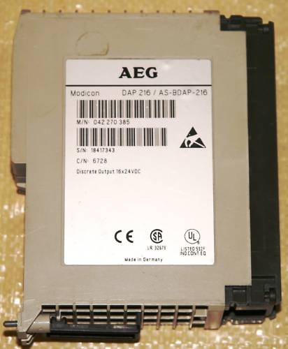 AEG Schneider Modicon  DAP 216 / AS-BDAP 216 Discrete Output 16x24 VDC 042270385