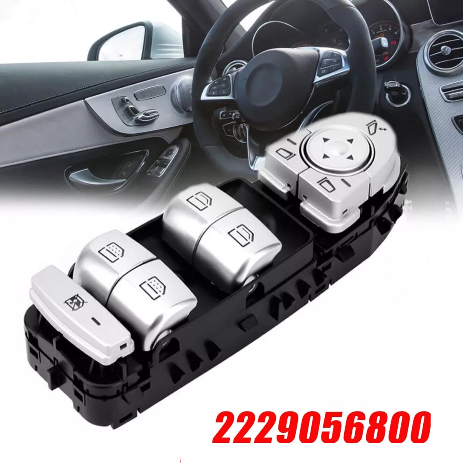 New Power Window Switch Driver Side For Mercedes Benz C300 C400 GLC300 2015-2020