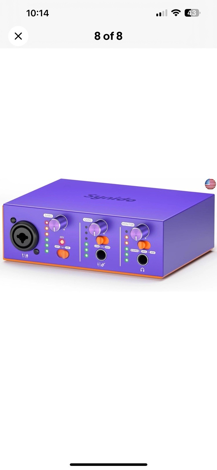 Solo USB C Audio Interface for Recording Music, Streaming, Podcasting with XLR,