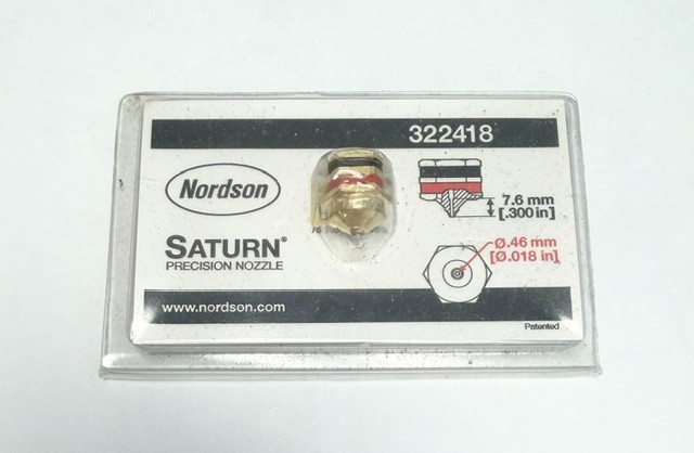 Nordson Saturn 322418, single-orifice straight bead (pencil) nozzle