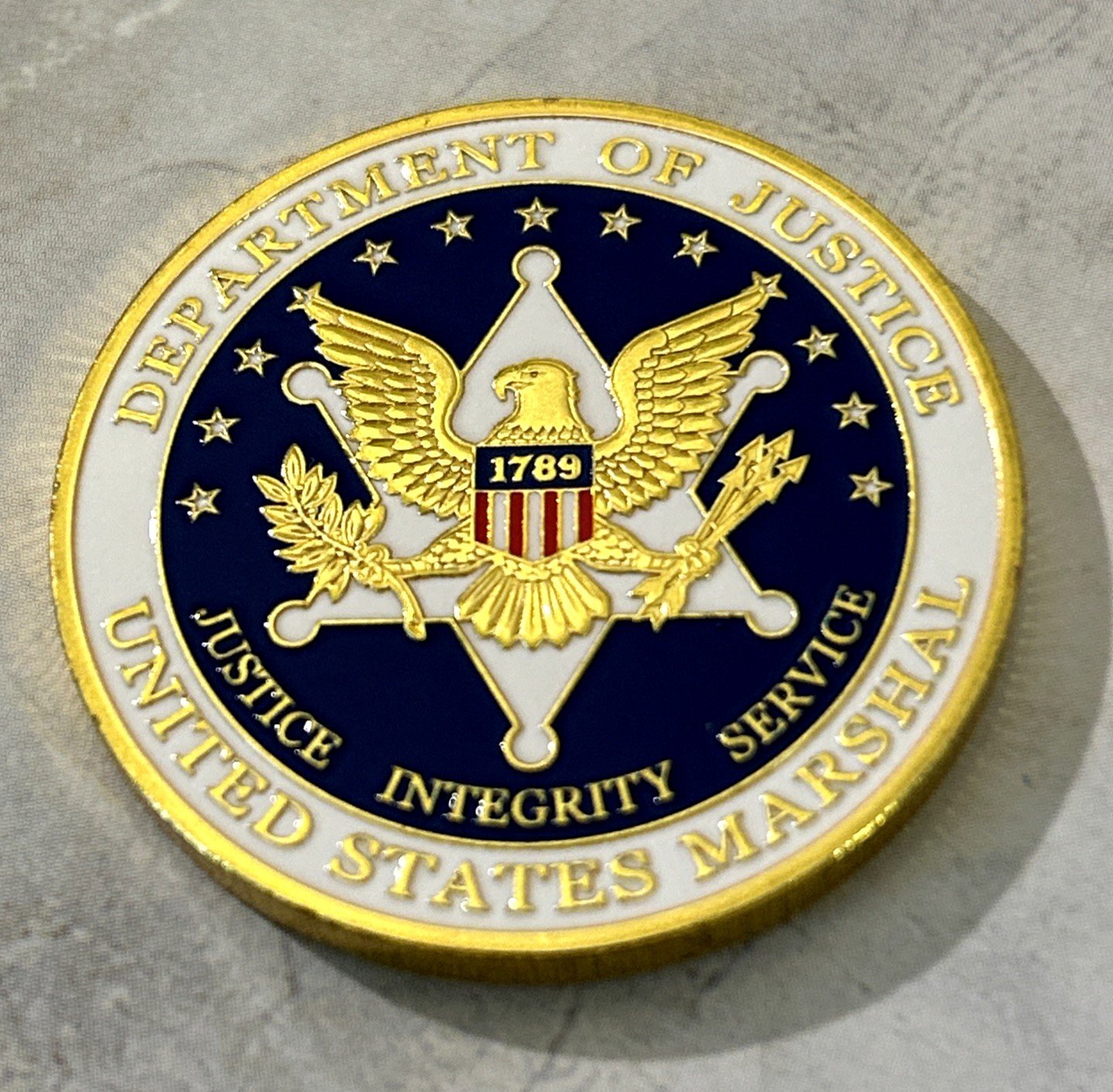 United States Marshal ⭐ *USMS* Department Of Justice Challenge Coin