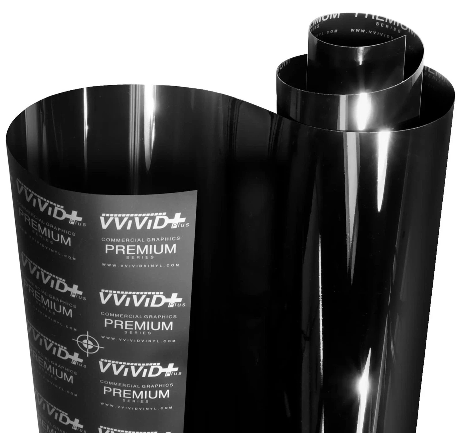 VViViD+ Ultra Gloss Premium Vinyl Car Wrap Film (10ft x 5ft, Gloss Piano Black)