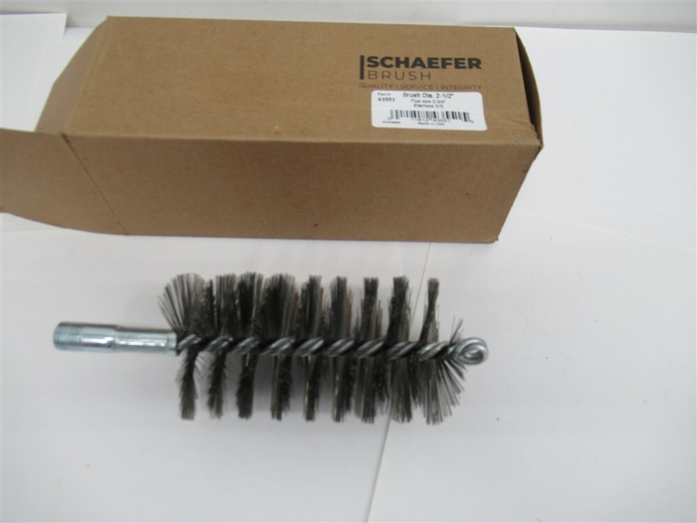 Schaefer Brush 43551 , 2-1/2" SS Single Spiral / Double Stem Flue Brush