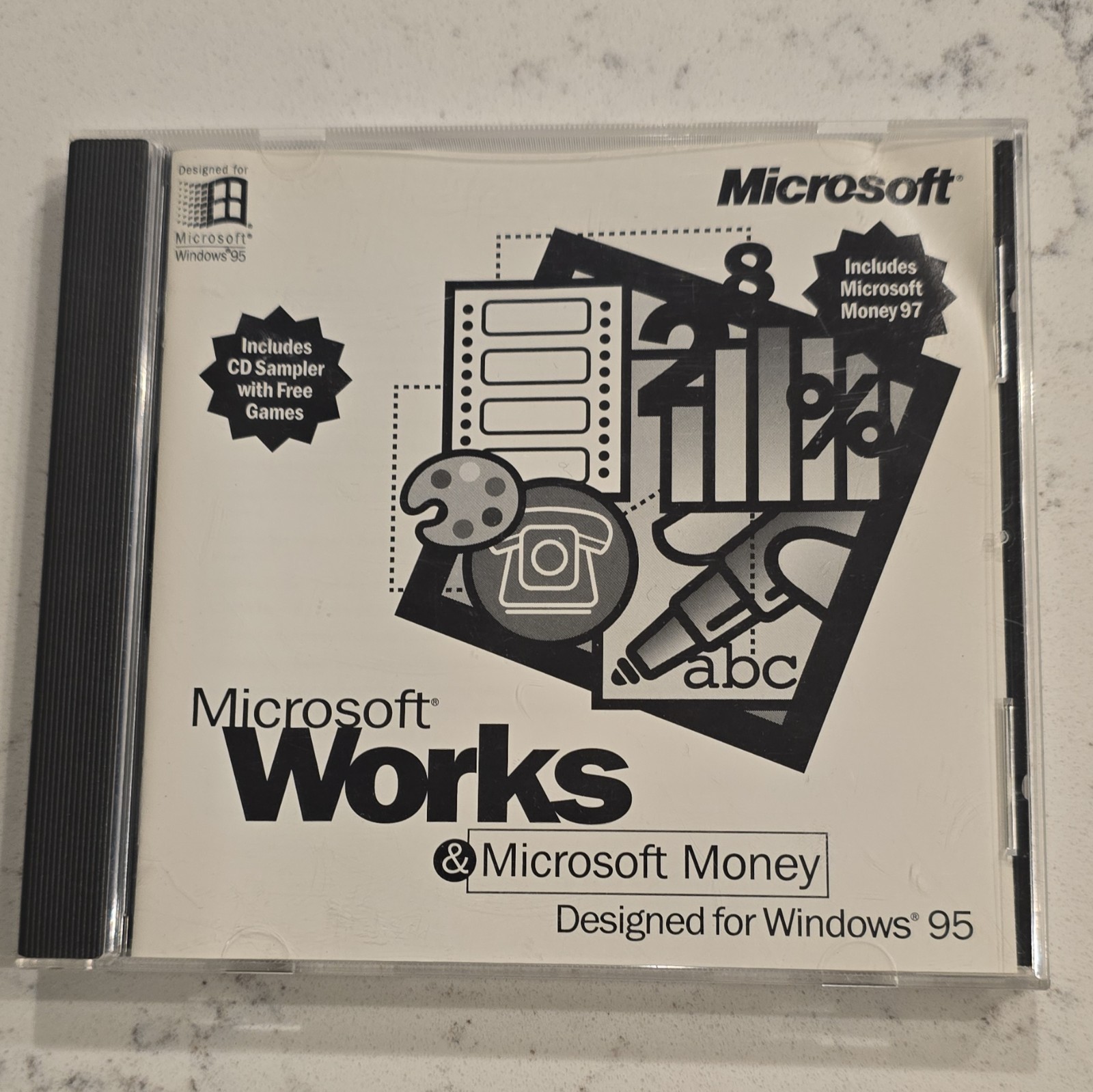 Microsoft Works & Money Office Suite CD for Windows 95 English