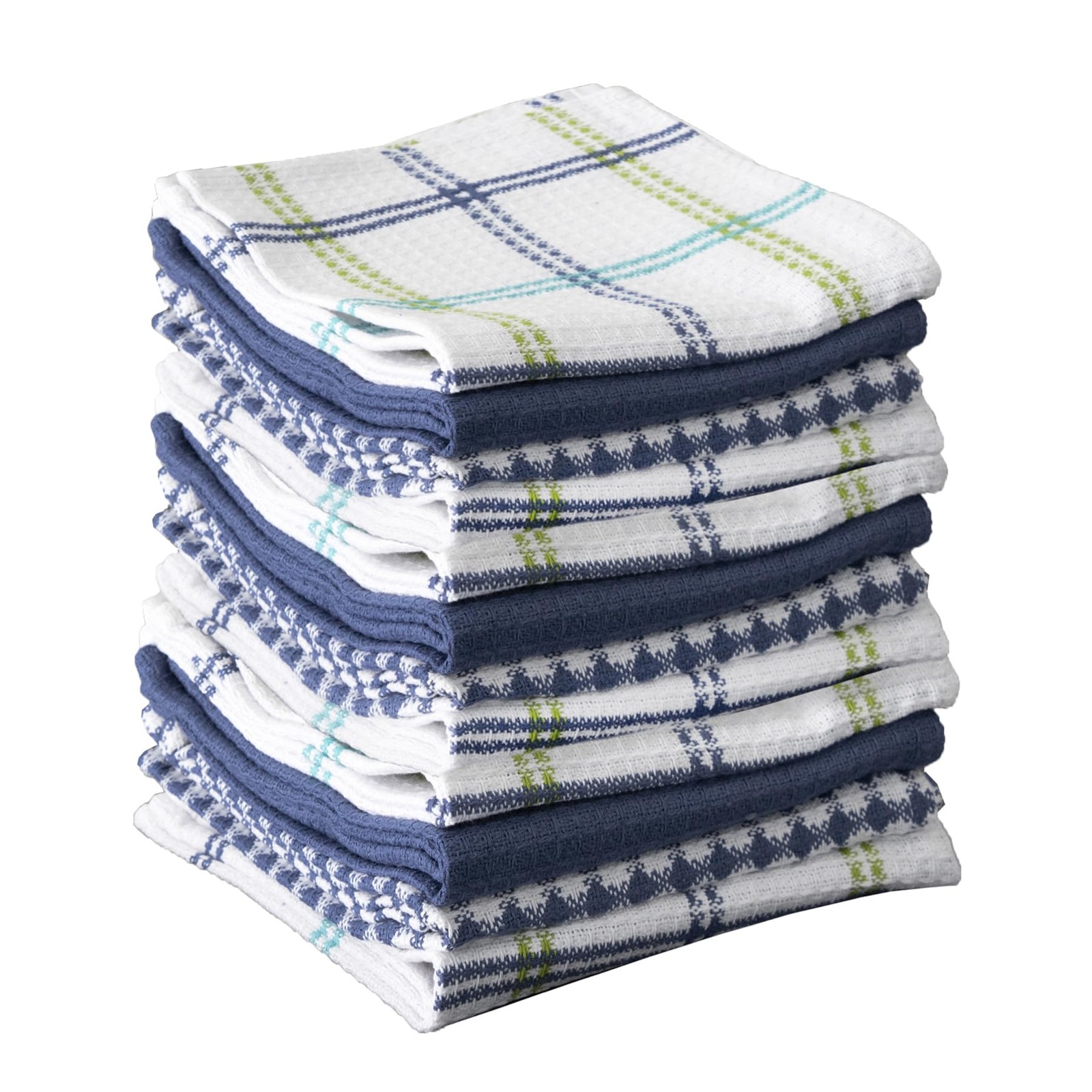 T-Fal Premium Waffle Dish Cloths: Highly Absorbent, Super Soft 12-Pack, Cool
