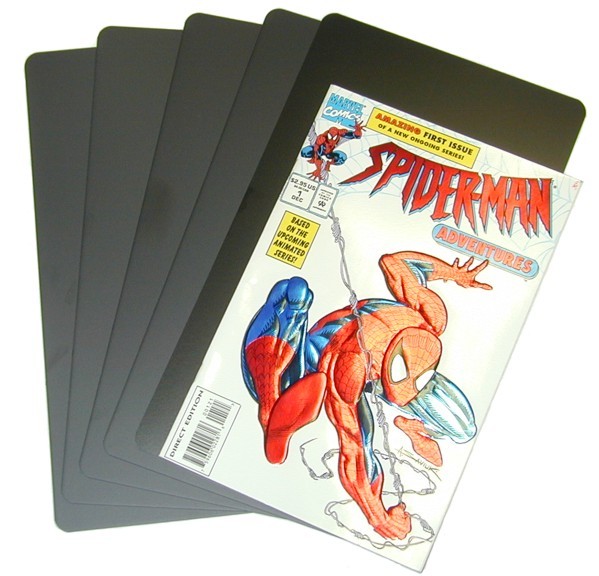 (100) Comic Book Bin Index Divider Cards - 7"x12" - Black Standard 30mil Thick