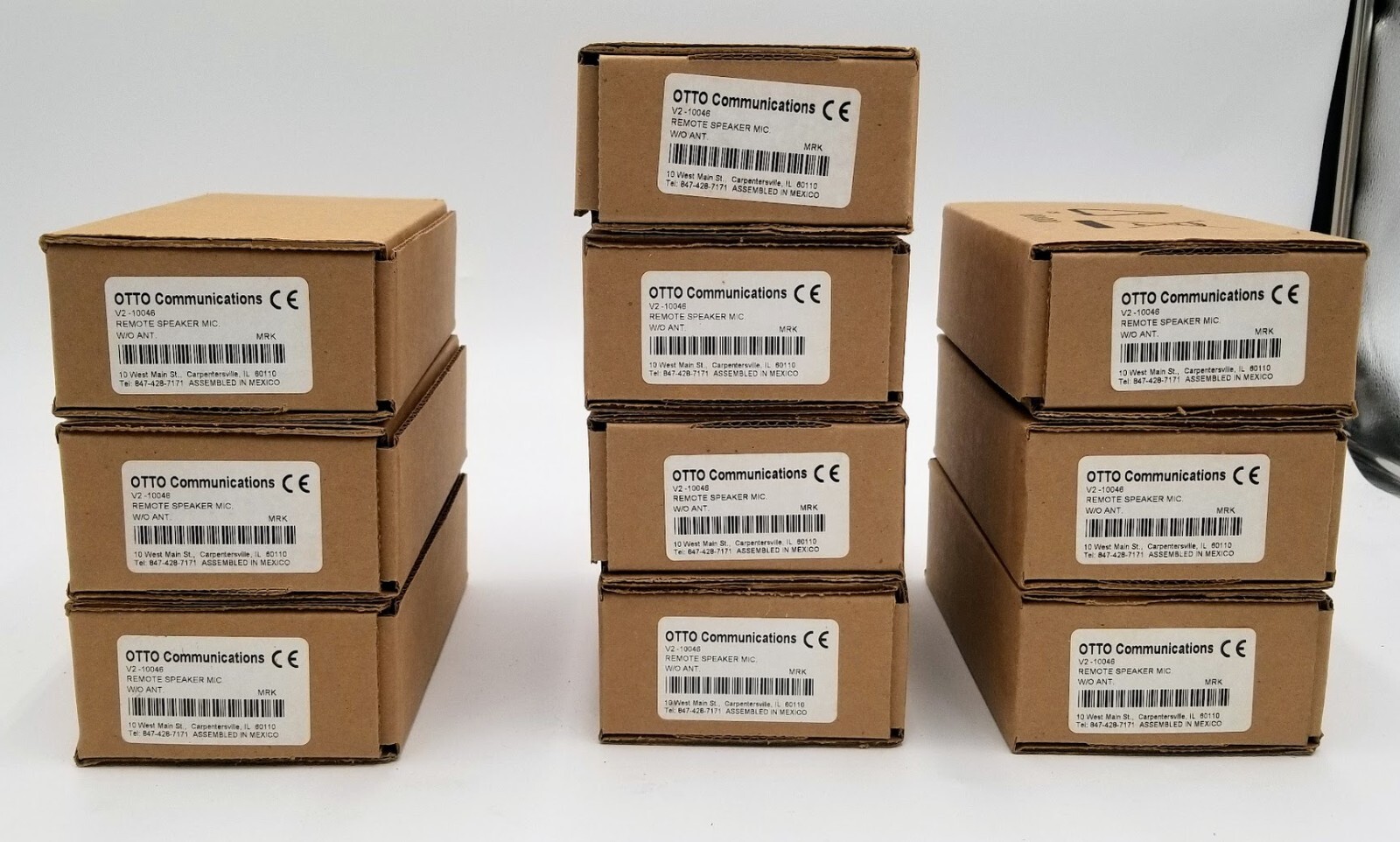 Lot of 10 OTTO Communication V2-10046 Remote Speaker MIC