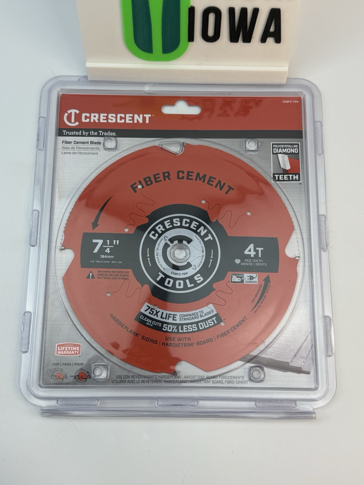 Crescent Tools CSBFC-704 Fiber Cement 7 1/4 Inch Saw Blade (Lot Of 2)