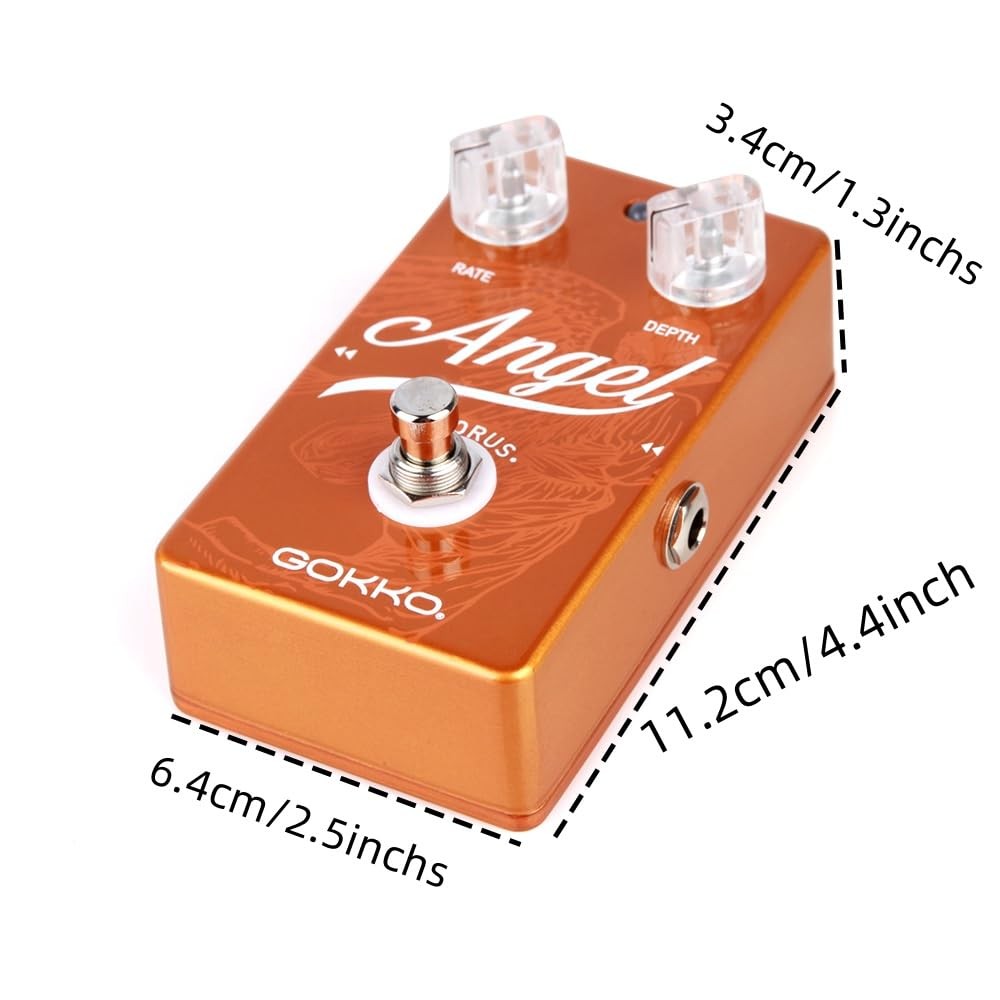 GOKKO Angel Chorus Pedal - Classic Modulation Effect for Clean & Distorted To...