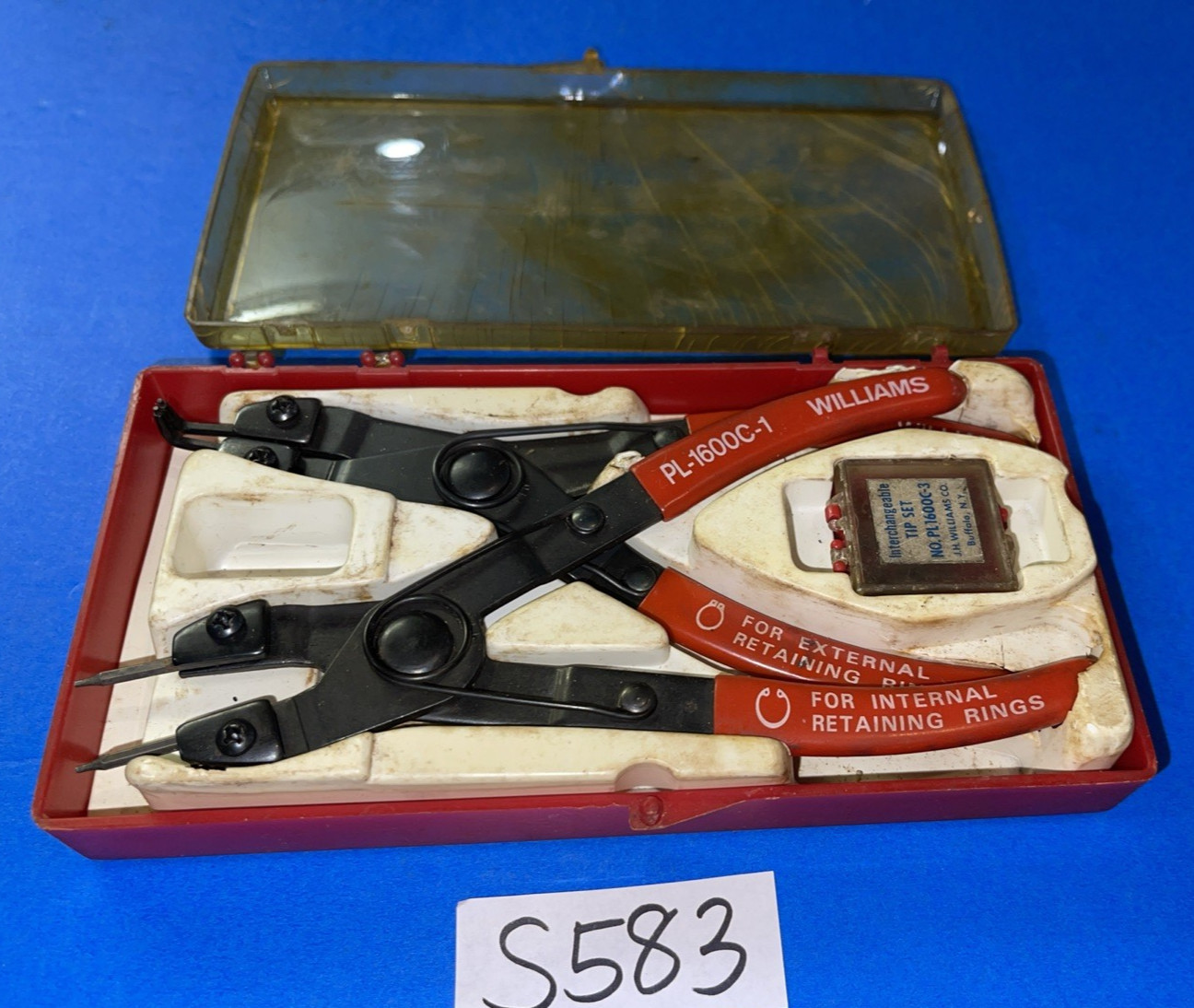 WILLIAMS CO TOOLS SNAP RING INTERNAL AND EXTERNAL PLIERS SET