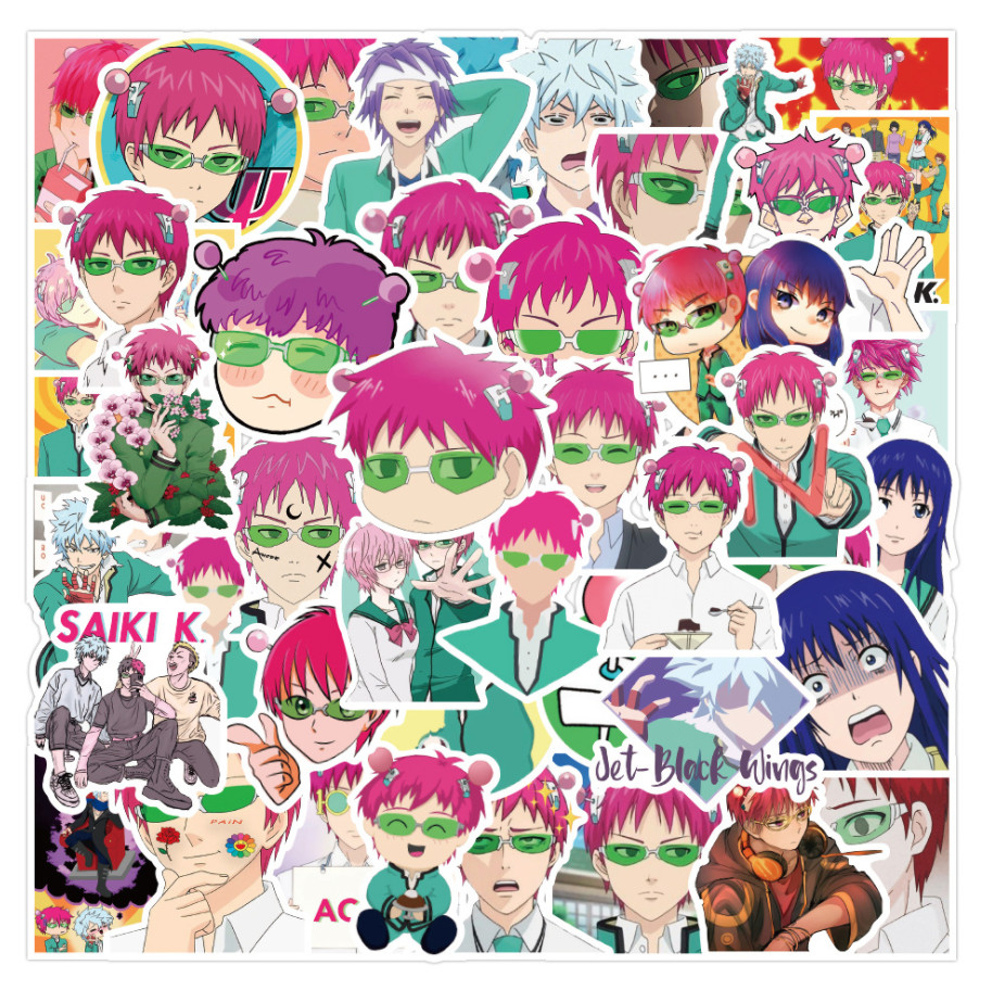 Mix 10 PCs The Disastrous Life of Saiki K. Anime Luggage Sticker-No Duplicate