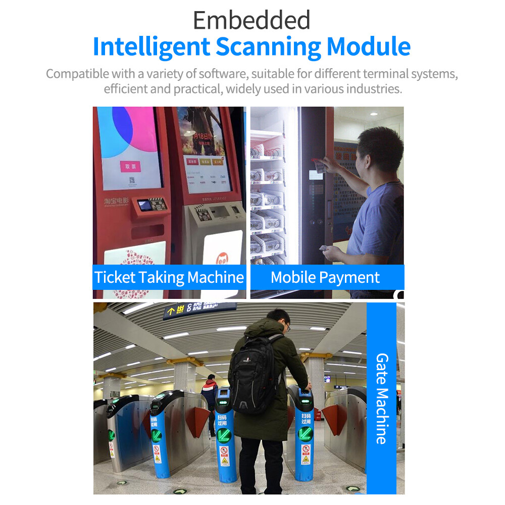Embedded Barcode Scanner Self-Induction 1D/2D/QR Bar Code Reader Module F7C1