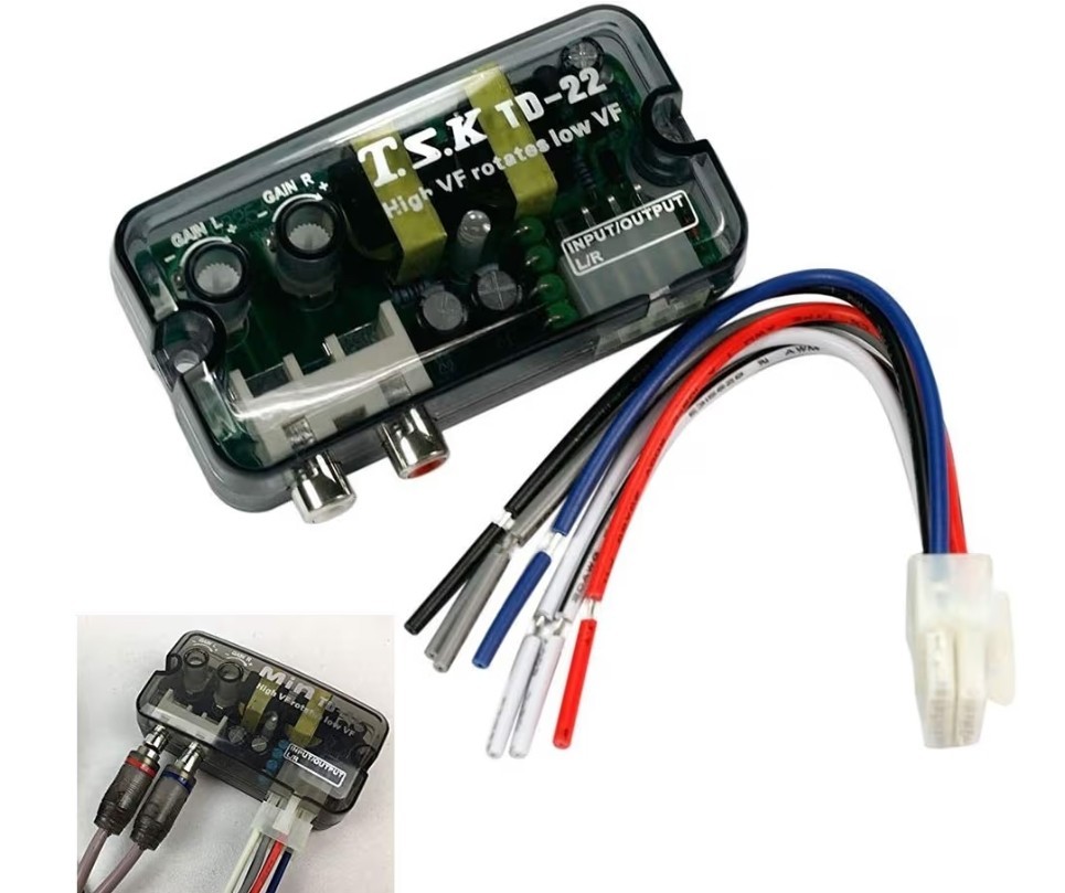 T.S.K TD-22 Level Converter for Car Audio Installation with Wiring Harness
