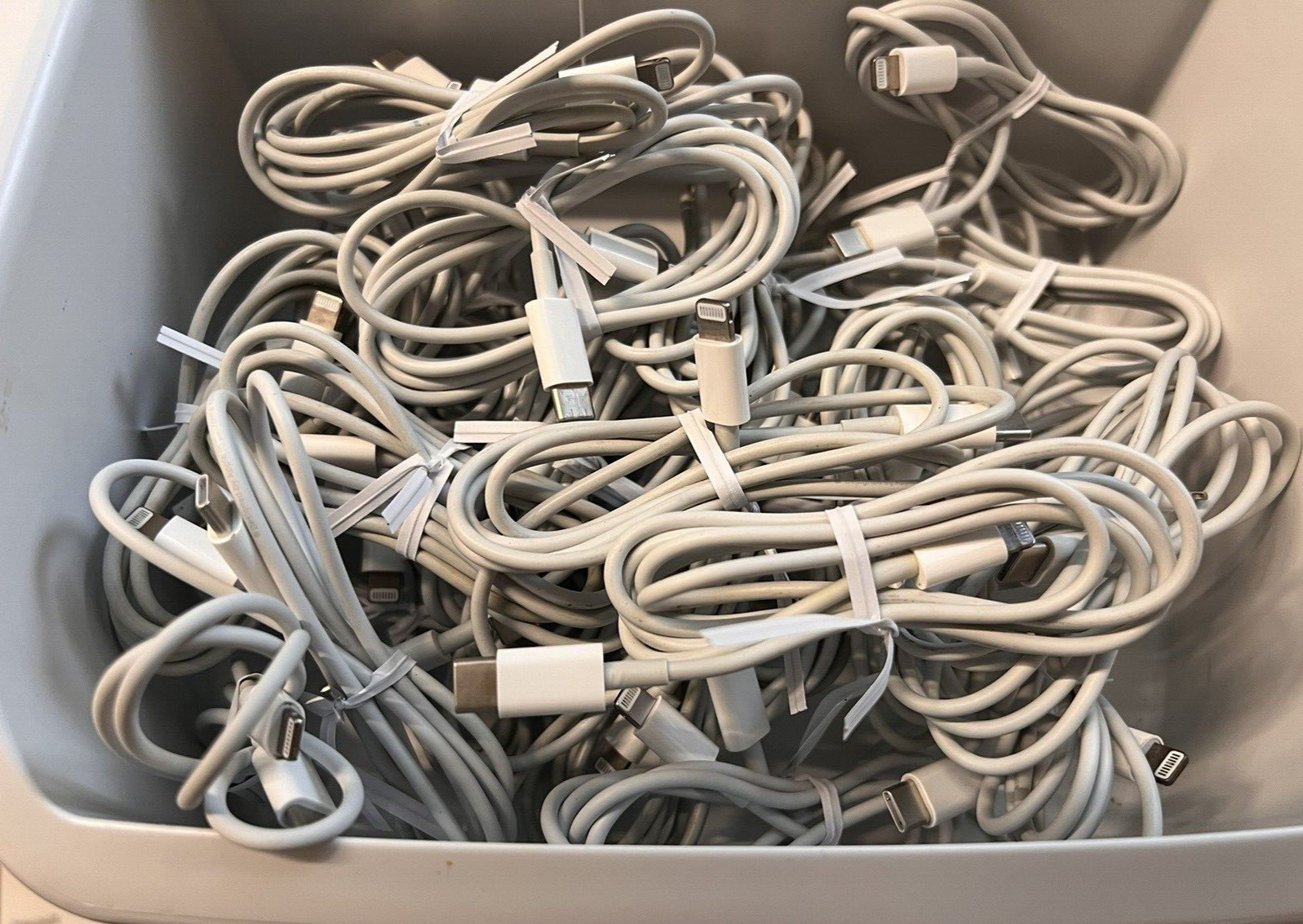 Bulk Lot 50x Genuine Apple USB-C to Lightning Cables 3ft - Used/Tested OEM
