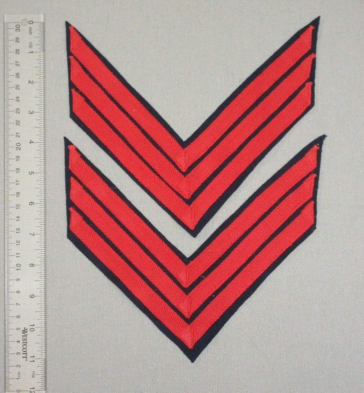 Early Reenactment Artillery SERGEANT's Stripes Chevrons - Pair
