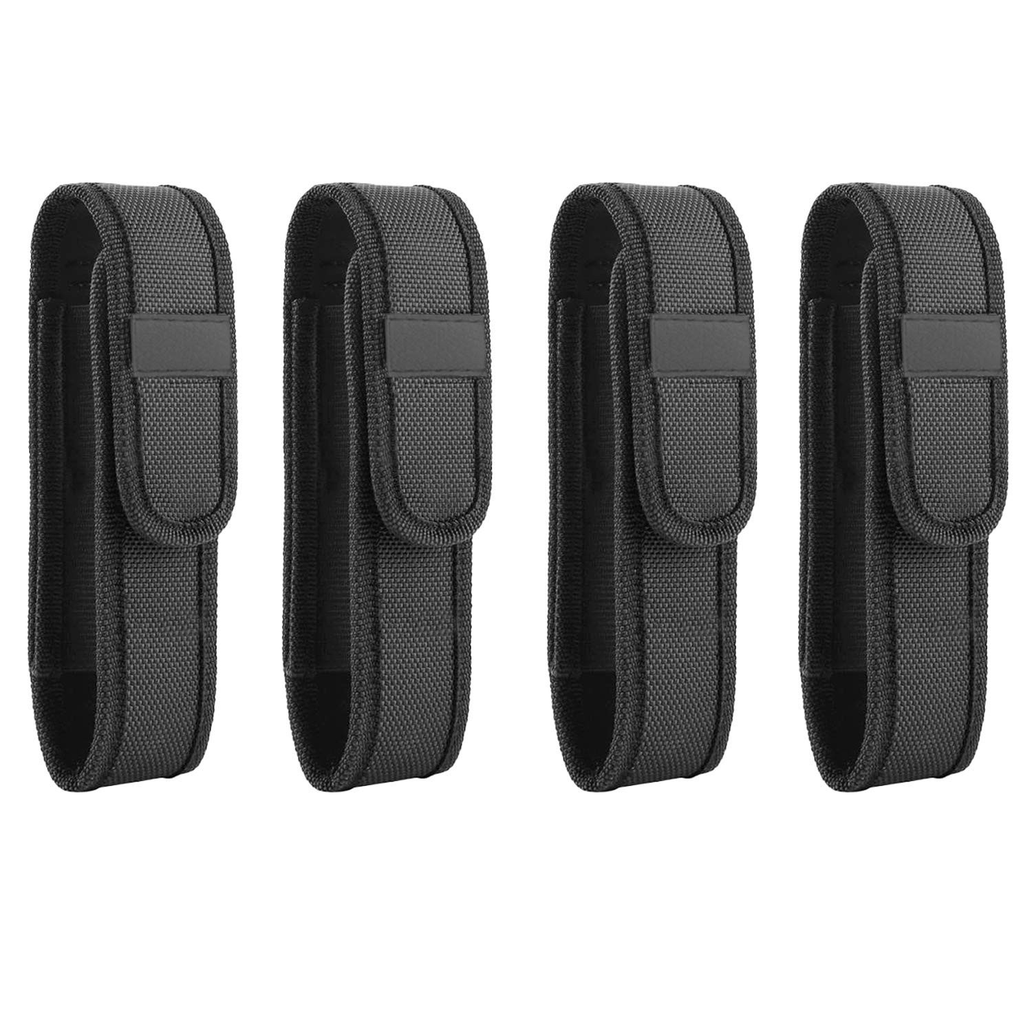 4-Pack Flashlight Holster Carry Case for 5"-7" Tactical LED Flashlights