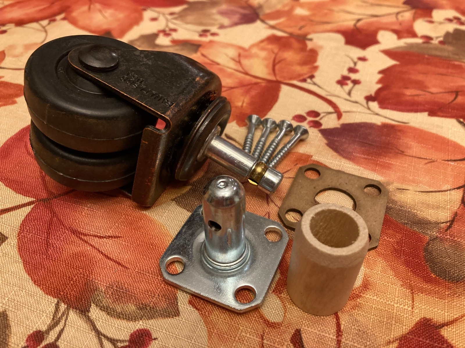 Faultless Double/Dual Rubber Wheel Piano Caster Kit w/Hardware