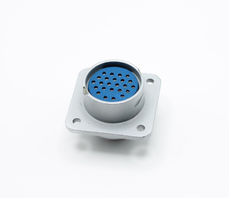 165-28 Amphenol Wire-Por 24-Pin Socket Receptacle Square Flange Connector
