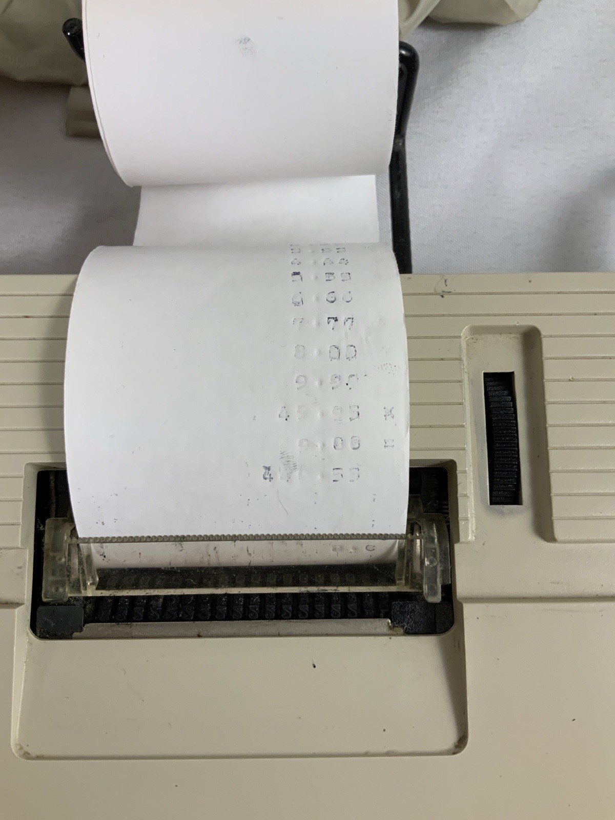 Texas Instruments TI-5142 Calculator Adding Machine + Box Tested Works Needs Ink
