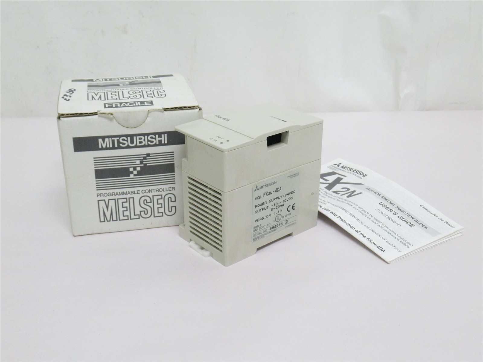 236097 New In Box; Mitsubishi FX2N-4DA Special Function Block; 24VDC In