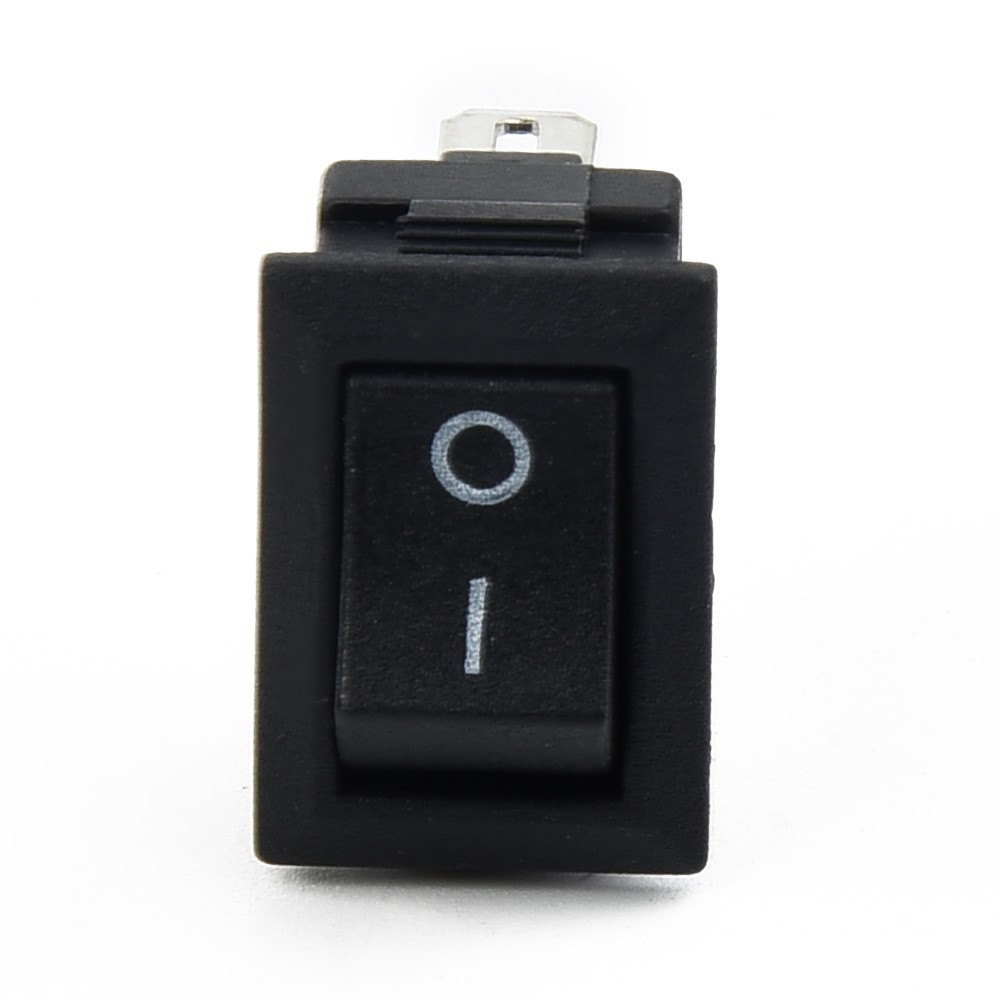 10pcs spst on/off switch mini black 2 plug toggle switch DC 12V 16A