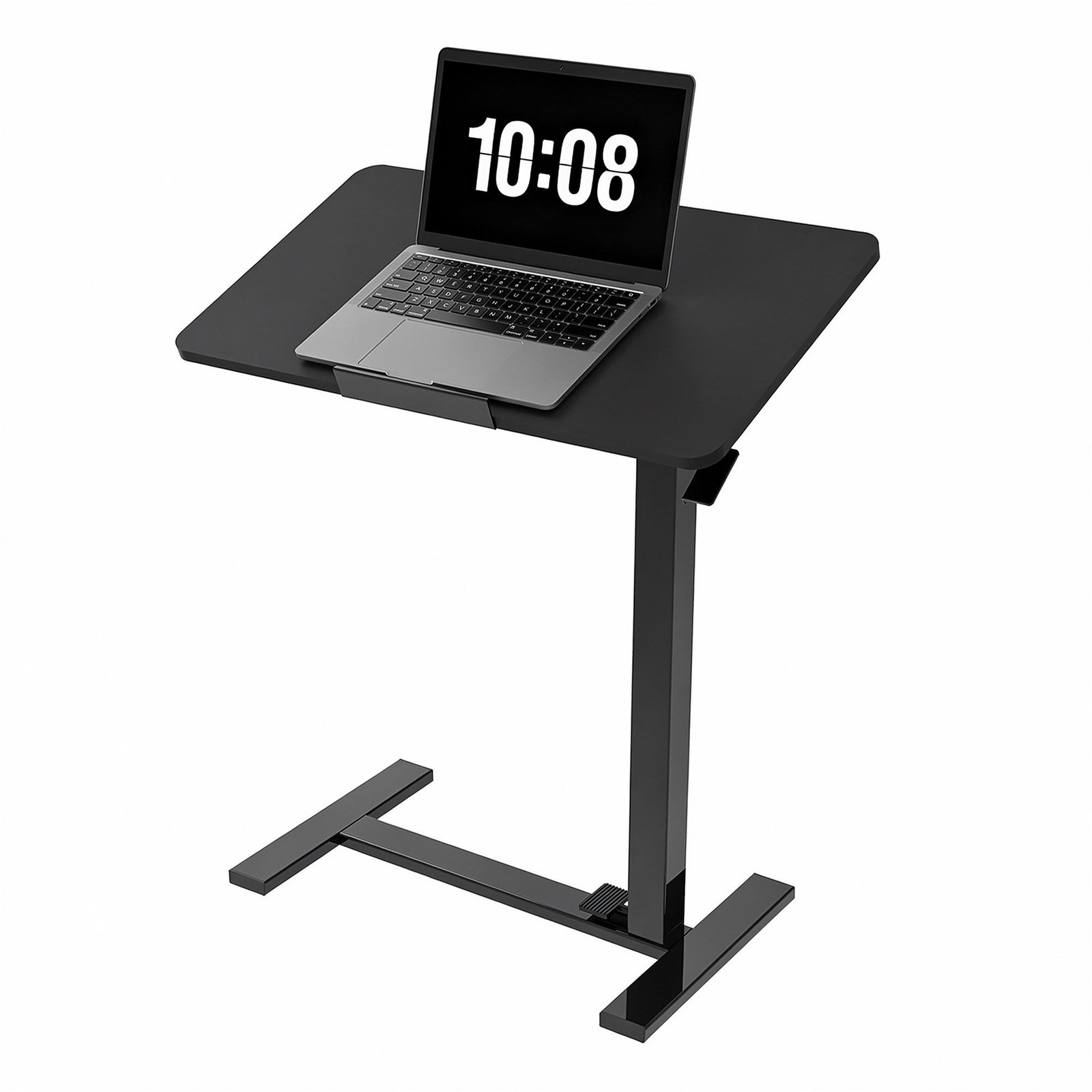 Foldable Mobile Standing Desk Rolling Laptop Desk with 180° Tiltable Tabletop