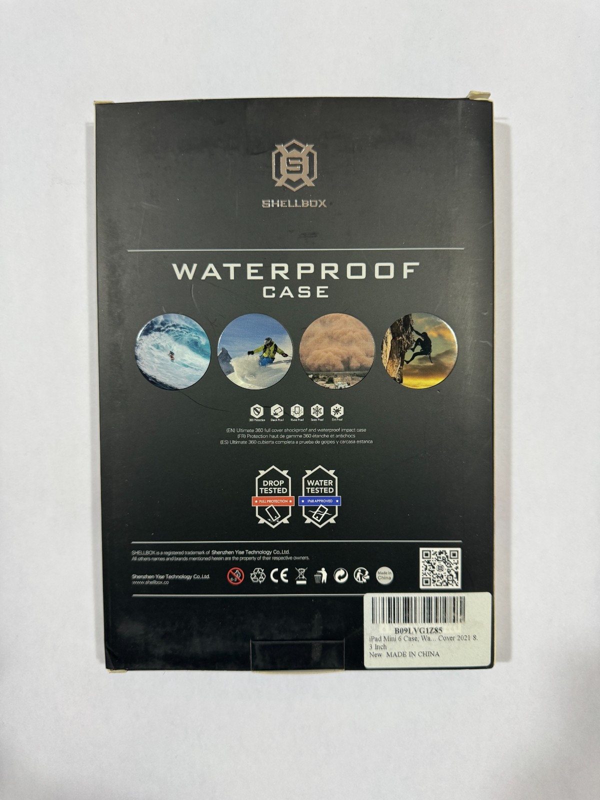 For iPad mini (6th Generation) Case Waterproof Shockproof Underwater Stand Cover